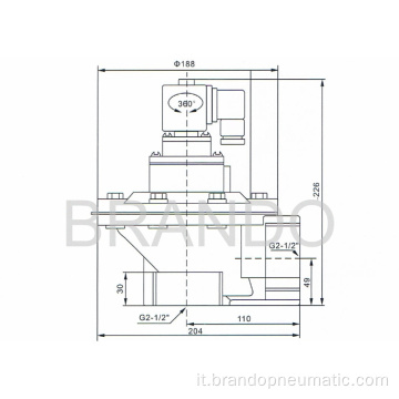 2 1/2 pollice impulso valvola DMF-Z-62